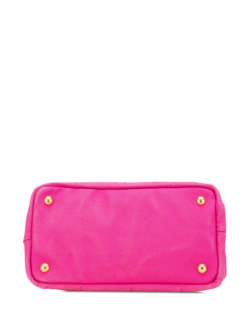 Pre-owned Prada 2013-2025 Small Canvas Canapa Logo Satchel In Pink