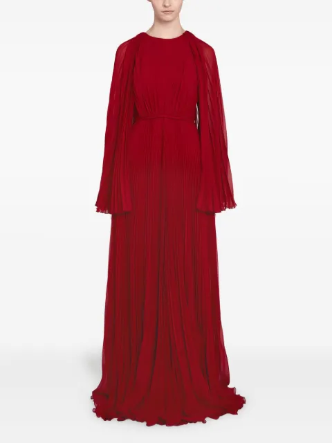 Giambattista Valli pleated cape-detail dress