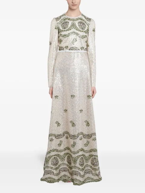 Giambattista Valli vestido largo con lentejuelas bordadas