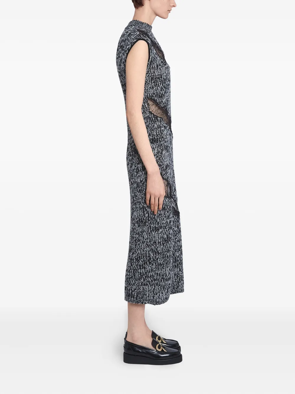 Giambattista Valli Jurk met kanten vlakken Grijs