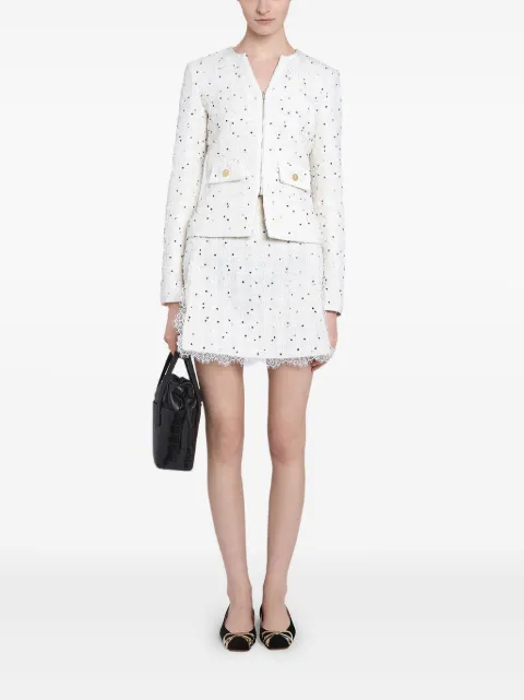 Giambattista Valli polka-dot lace-trim mini skirt