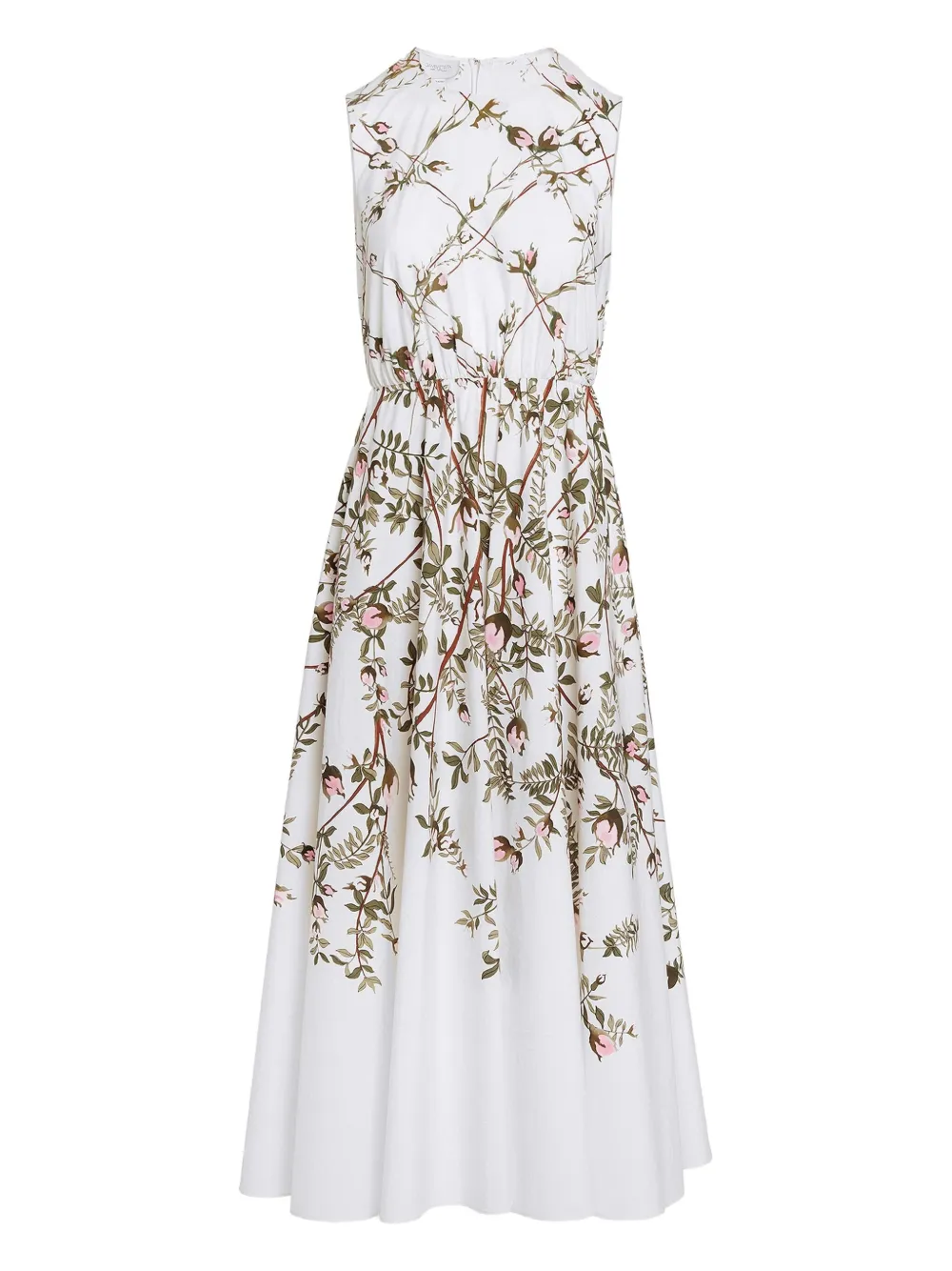 Giambattista Valli Midi-jurk met bloemenprint Wit