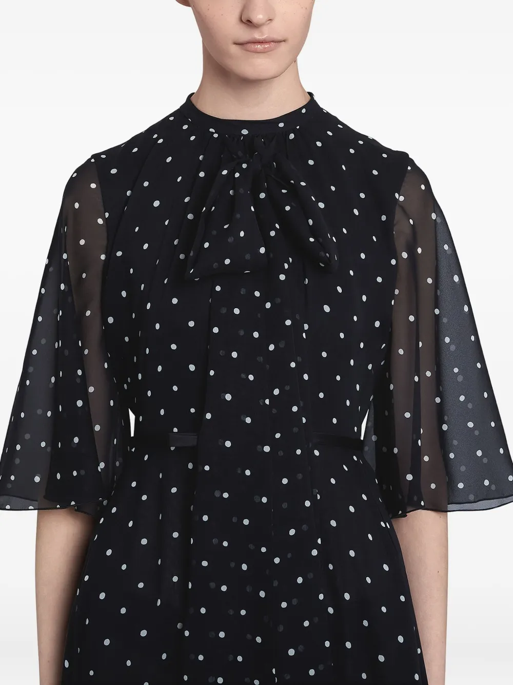 Giambattista Valli Maxi-jurk met stippen Zwart