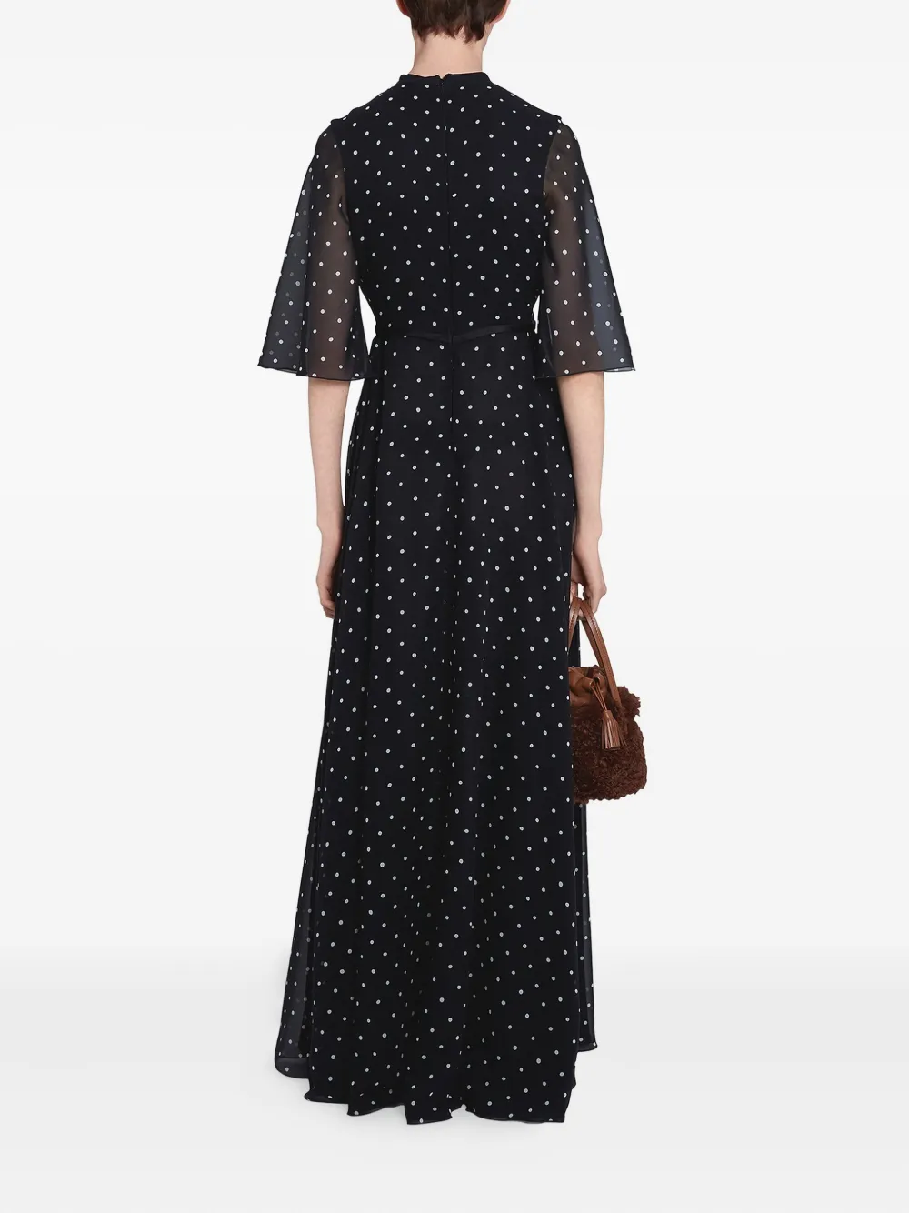 Giambattista Valli Maxi-jurk met stippen Zwart