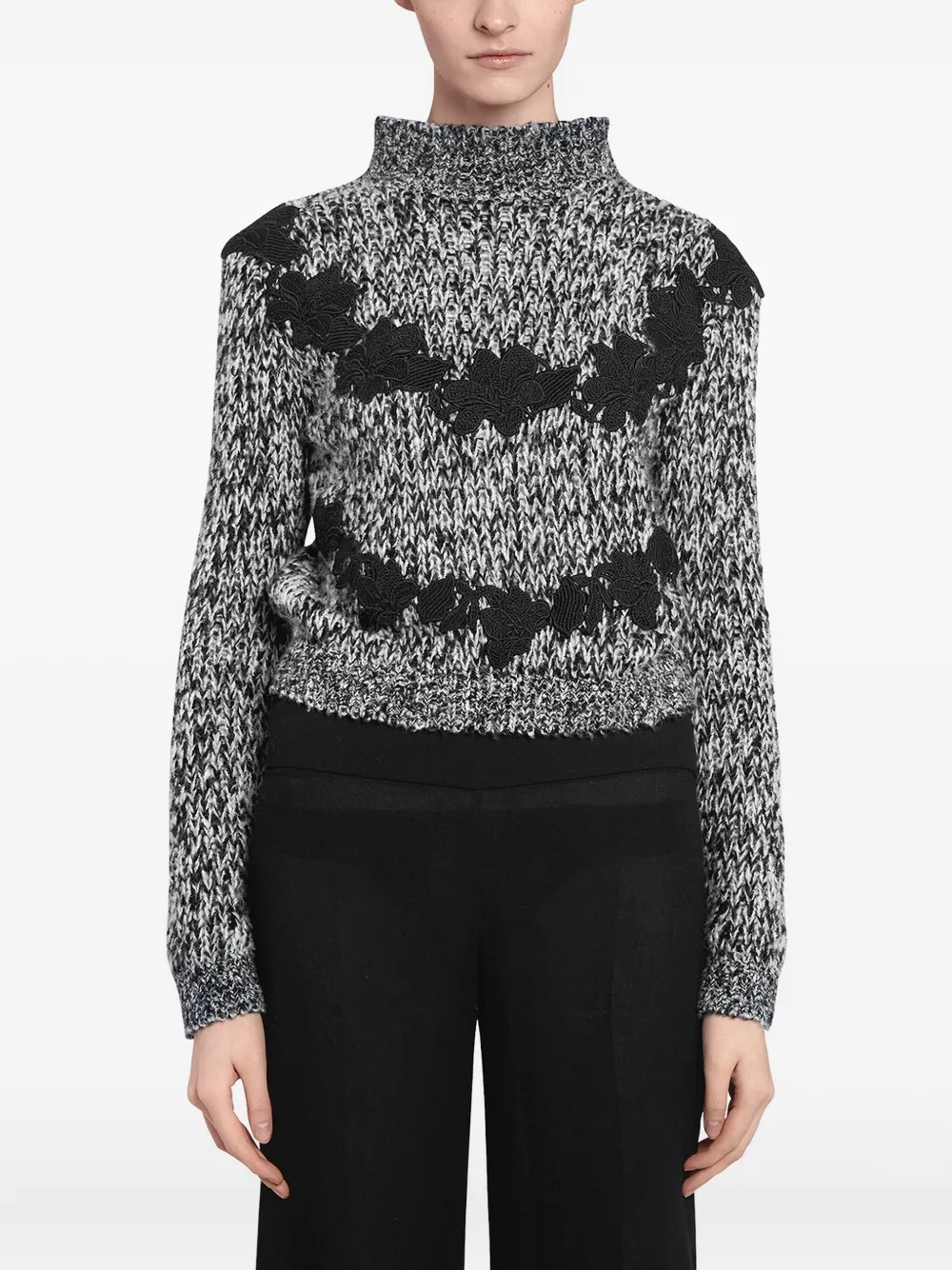 Giambattista Valli macramé sweater Grijs