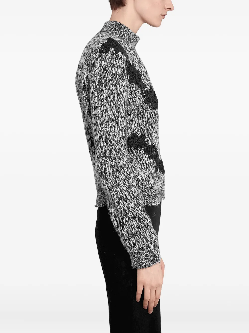 Giambattista Valli macramé sweater Grijs