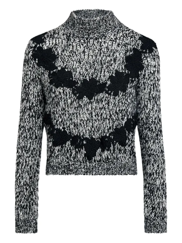 Giambattista Valli Macramé Sweater in Grey