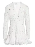 Giambattista Valli polka-dot ruffled dress - White