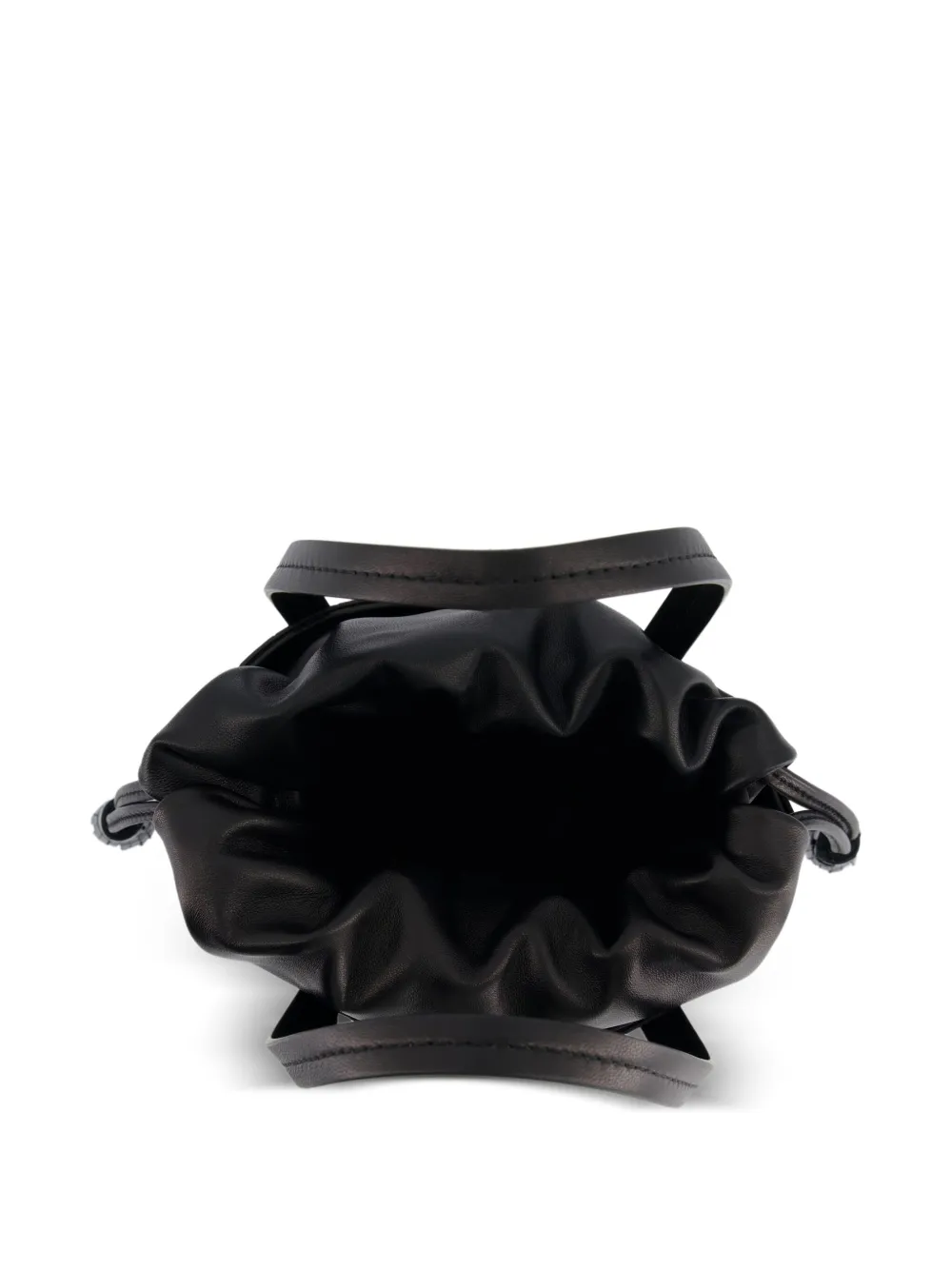 Giambattista Valli Croco-effect Bucket Bag In Black