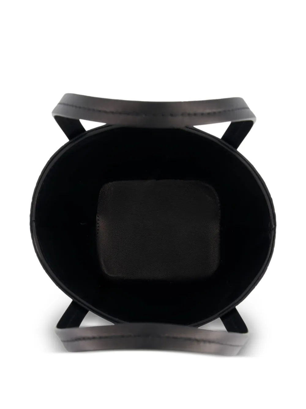 Giambattista Valli Croco-effect Bucket Bag In Black