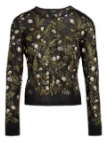 Giambattista Valli floral-embroidered top - Black