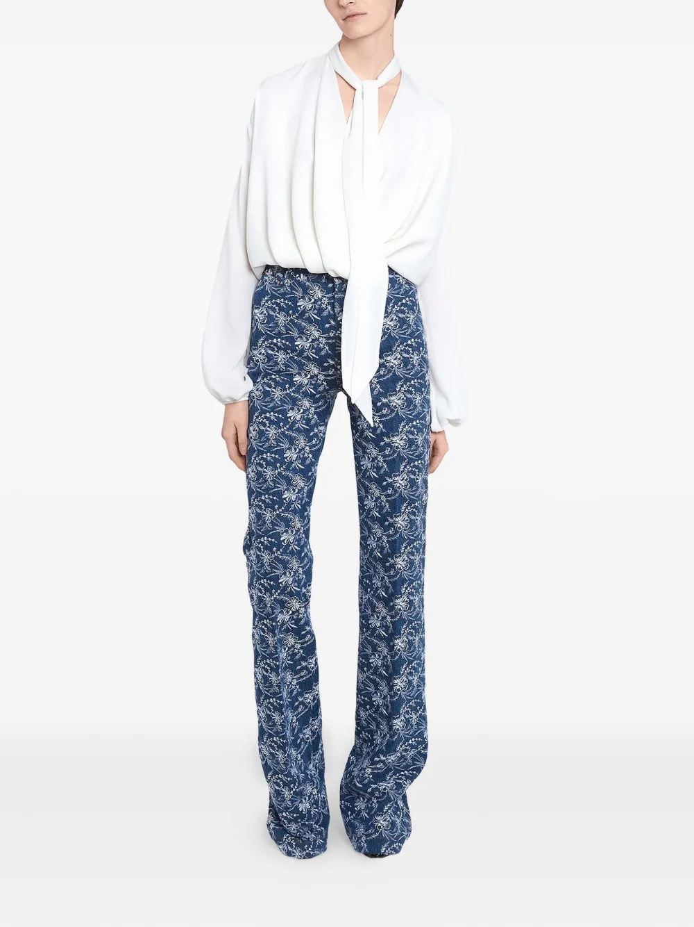 Giambattista Valli Zijden blouse Wit