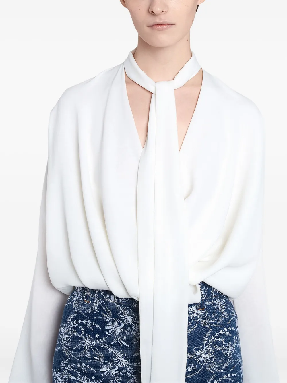 Giambattista Valli Zijden blouse Wit