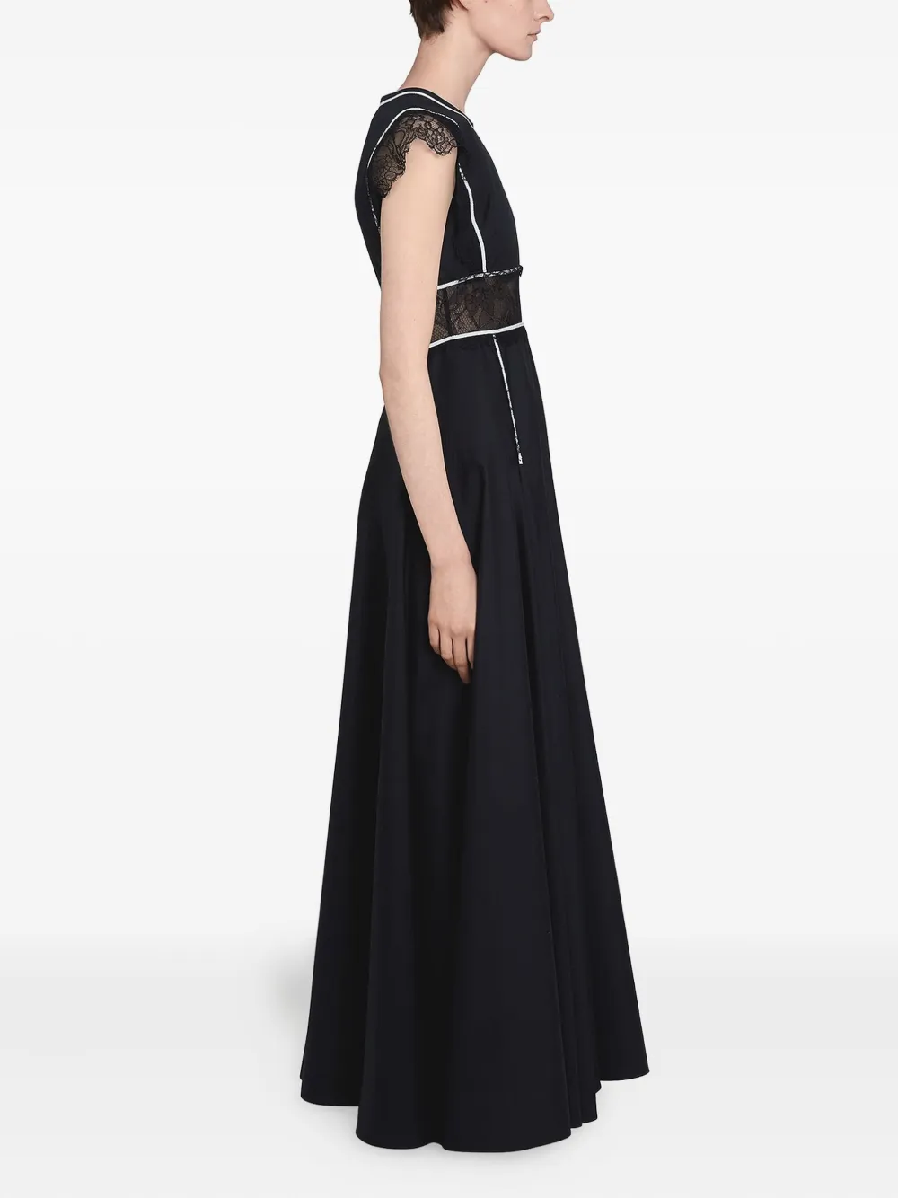 Giambattista Valli Jurk met kanten vlakken Zwart