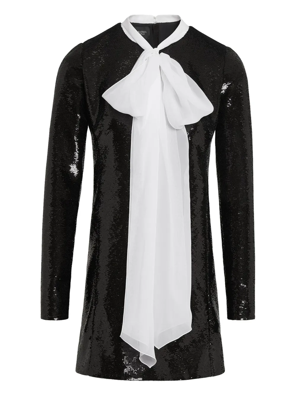 Giambattista Valli sequin self-tie neck dress Zwart
