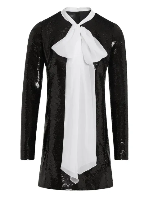Giambattista Valli sequin self-tie neck dress