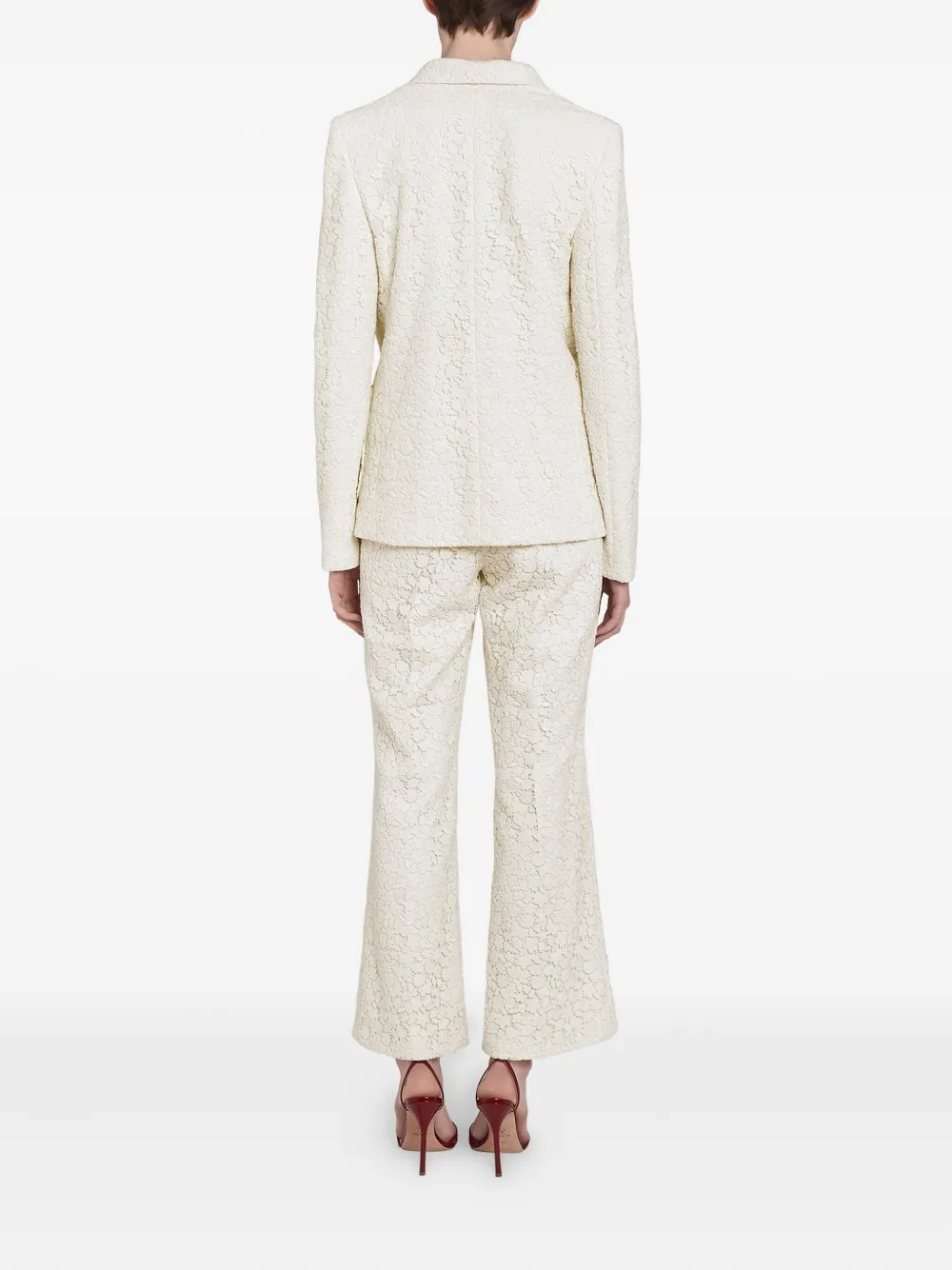 Giambattista Valli Daisy macramé blazer Wit