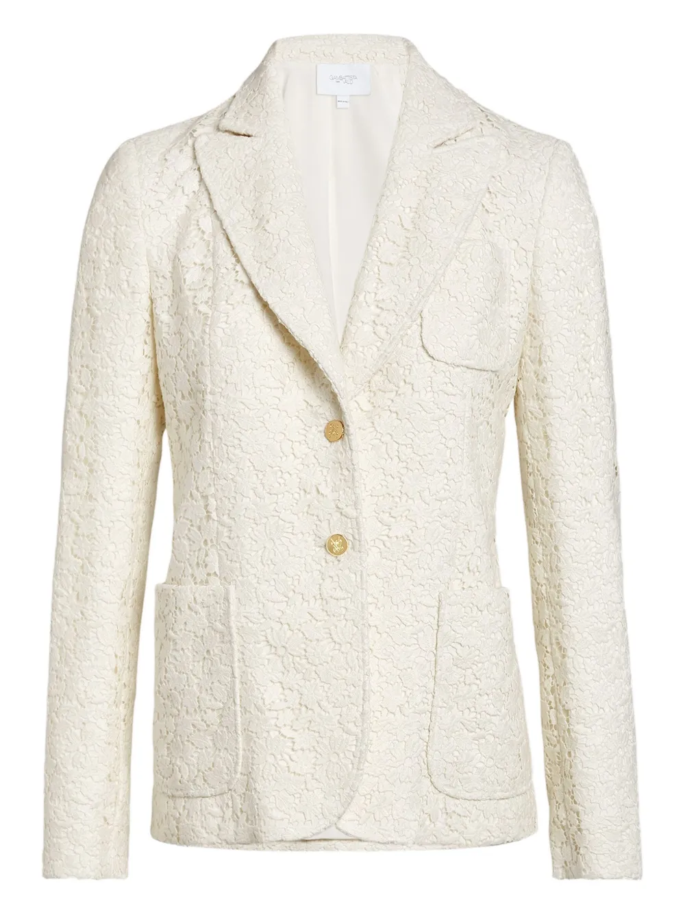 Giambattista Valli Daisy macramé blazer Wit