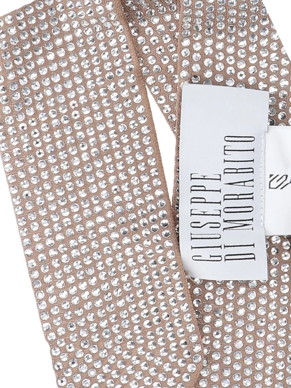 Giuseppe Di Morabito rhinestone-embellished scarf Beige