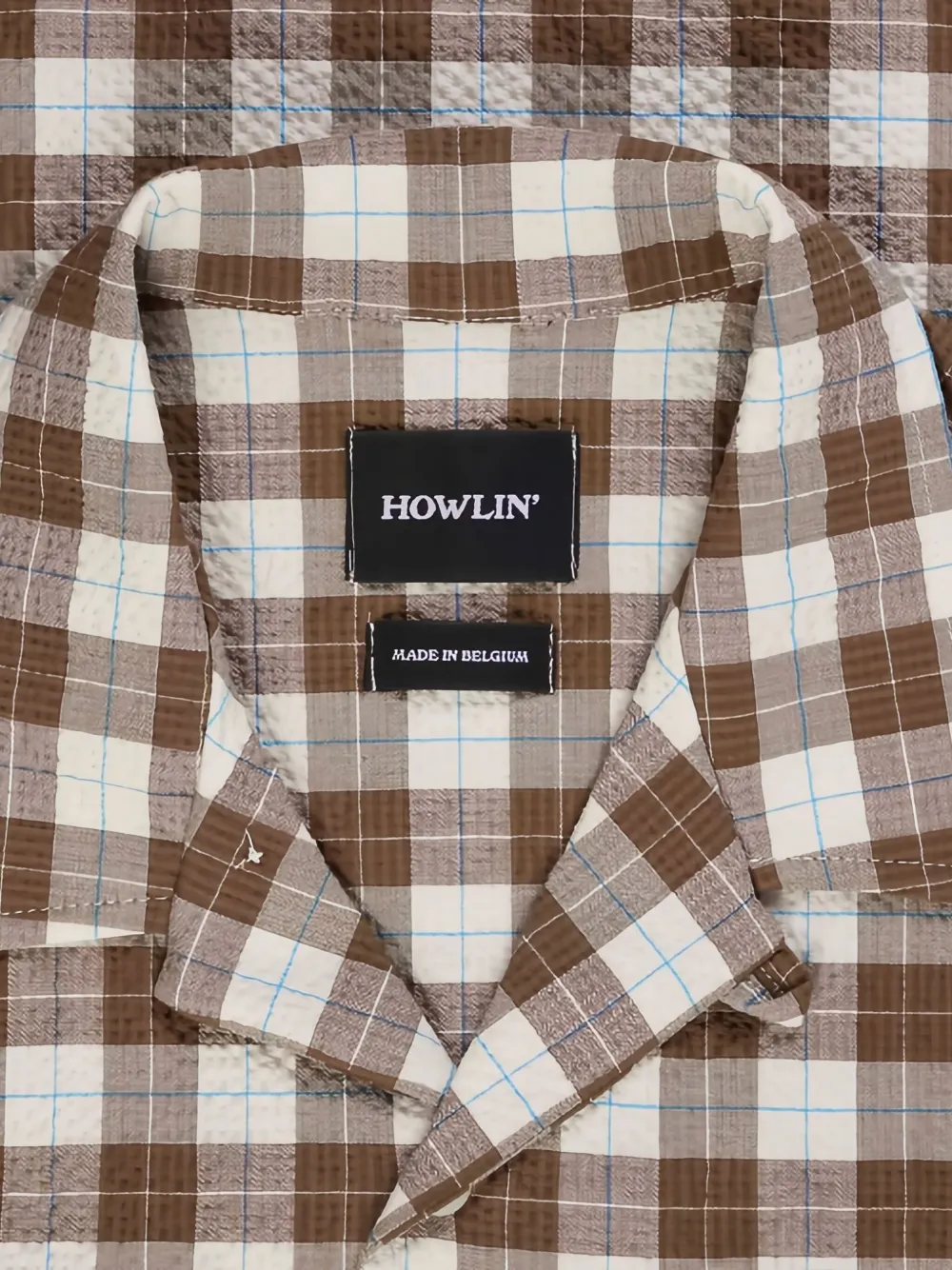  Howlin' Checked Short-sleeve Shirt - Brown 
