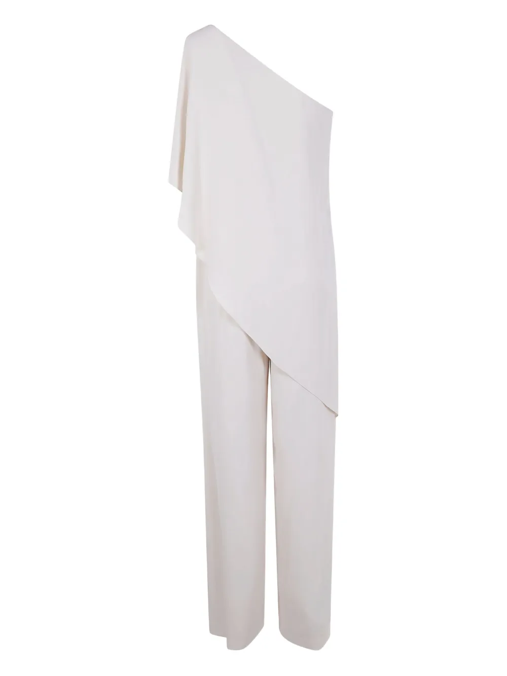 Lauren Ralph Lauren one-shoulder ruffled jumpsuit Wit
