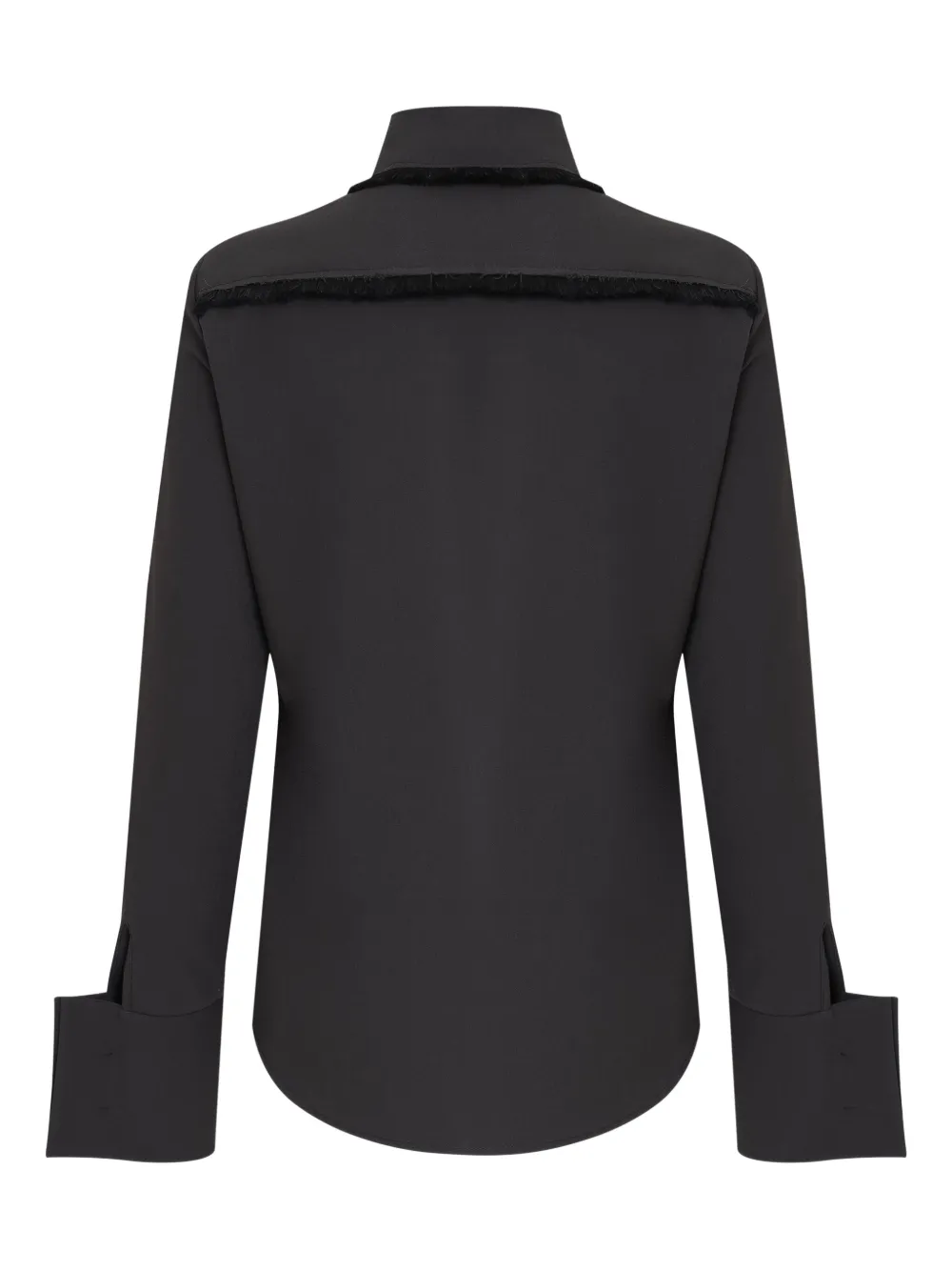 Gloria Coelho Destroyed Thai De Melo blouse met franje - Zwart