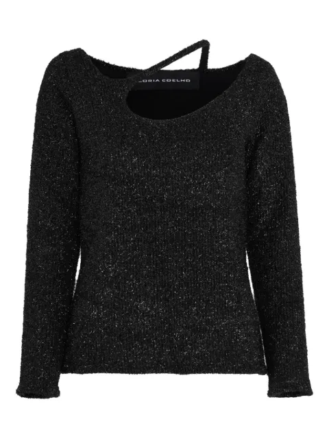 Gloria Coelho top con glitter y aberturas