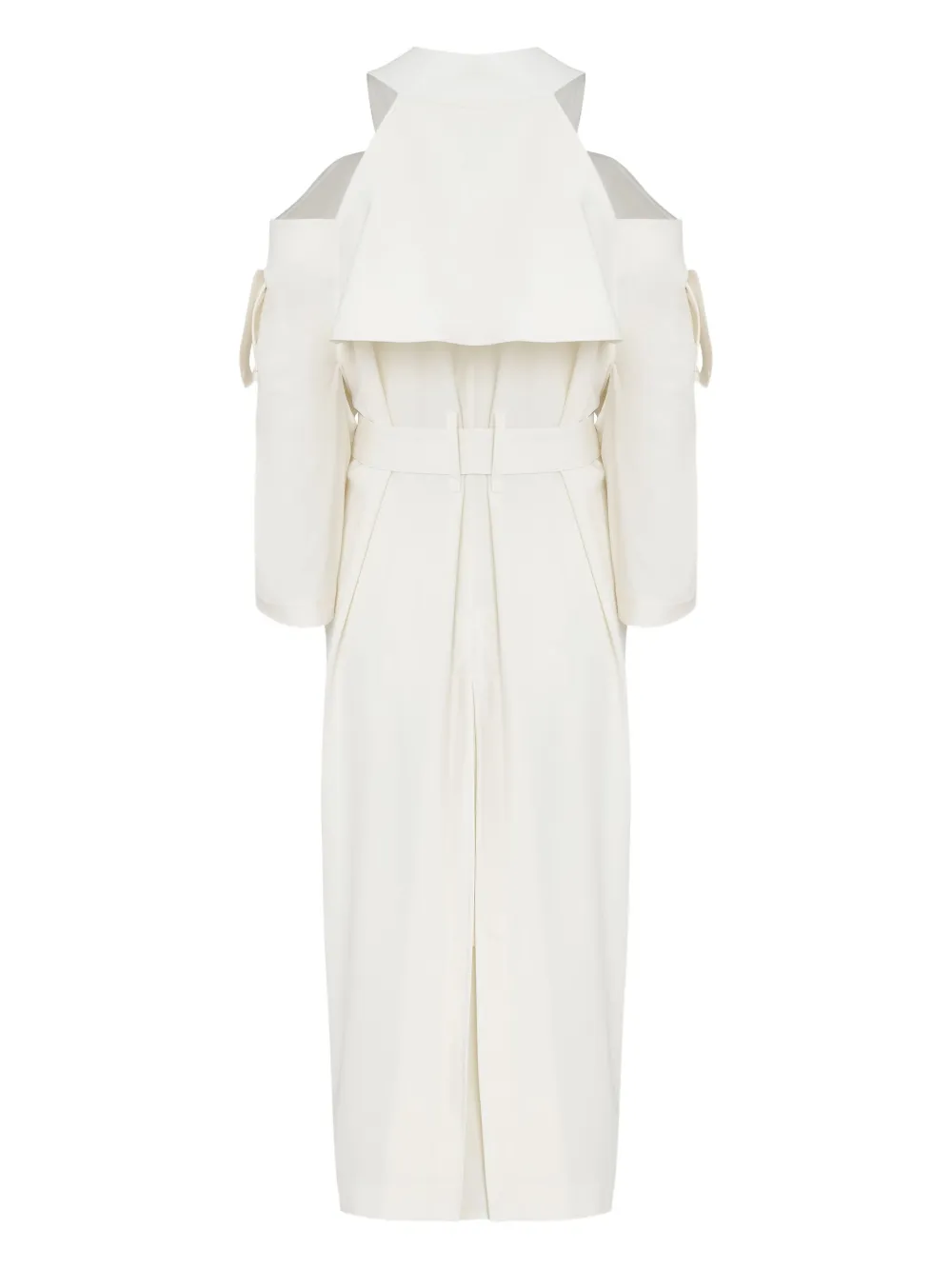 Gloria Coelho Midi-jurk met ceintuur en uitgesneden details - Wit