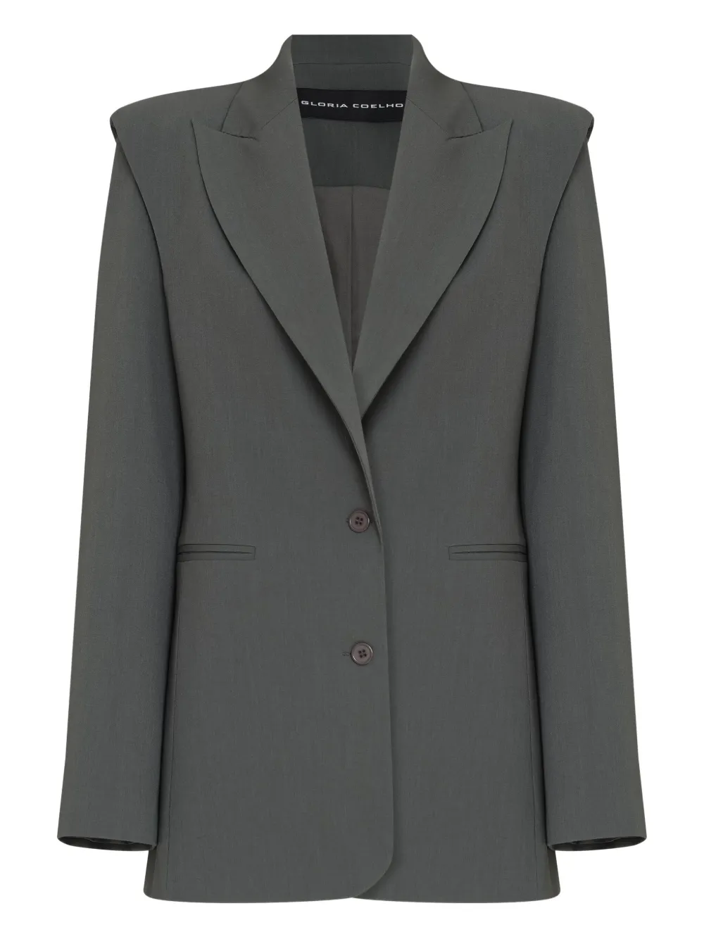 Gloria Coelho Detachable-sleeves Blazer In Gray
