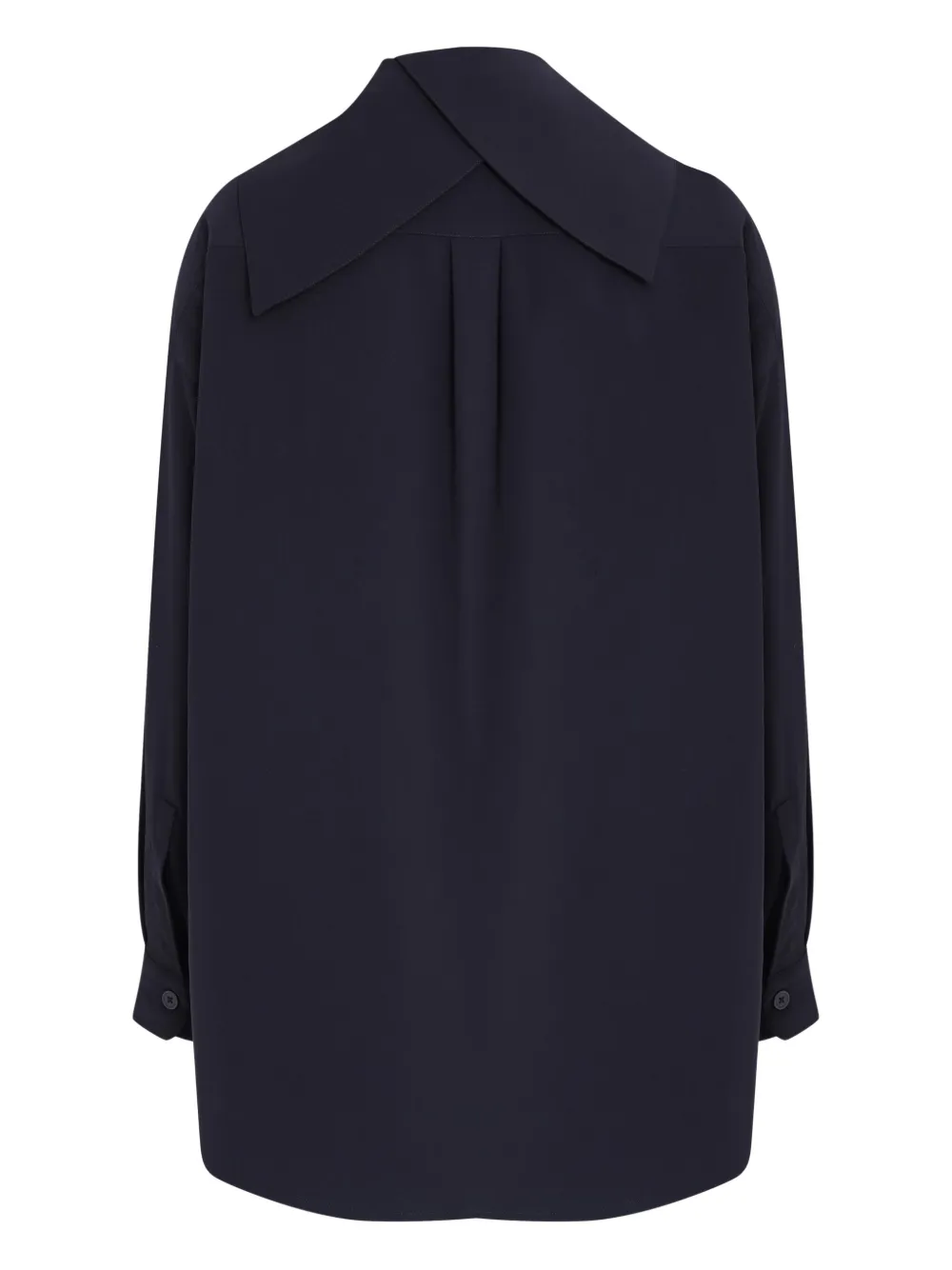 Gloria Coelho Blouse met wijde kraag - Blauw
