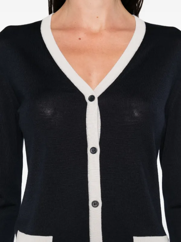 アウターその他 MAX MARA KENYA CARDIGAN Max Mara Kenya buttoned-up Wool Cardigan | Blue | FARFETCH