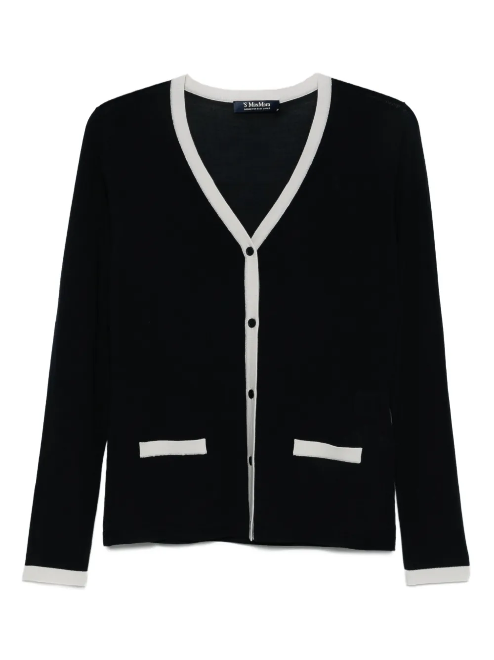 Max Mara Kenya buttoned-up wool cardigan Blauw