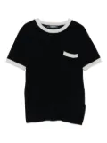'S Max Mara contrast-trim wool top - Blue