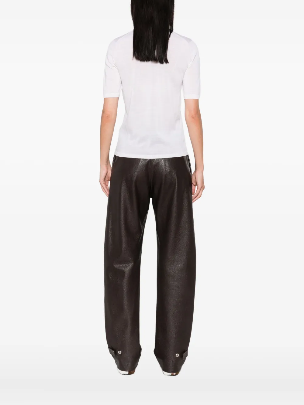 Max Mara short-sleeve wool top Wit