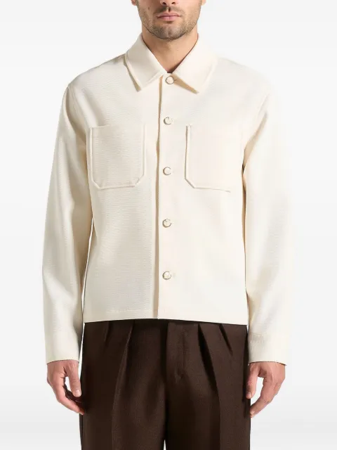 Manière De Voir Benoit - twill pocket cropped shirt - cream