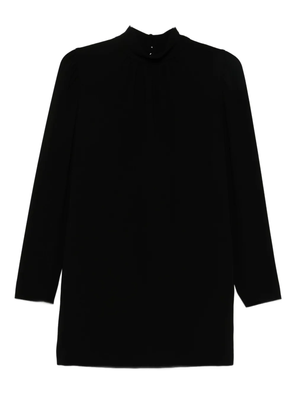 Max Mara high-neck long-sleeve dress Zwart