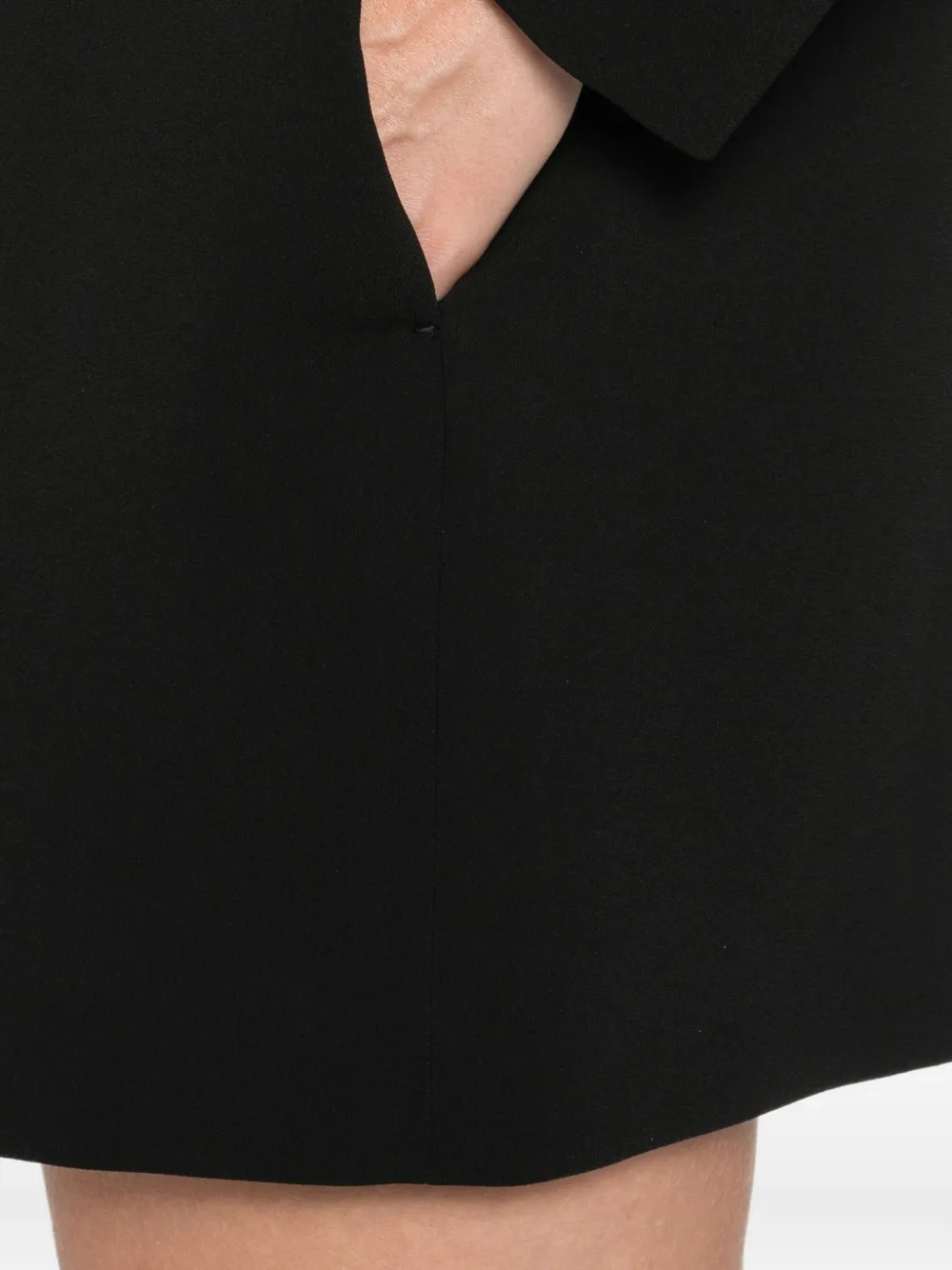 Max Mara high-neck long-sleeve dress Zwart