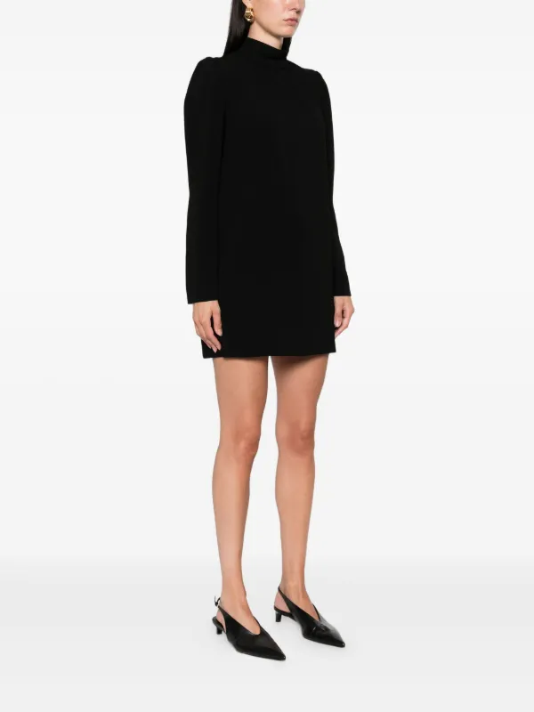 max long sleeve dress Shop Rose Shirred Back Dress (Black)