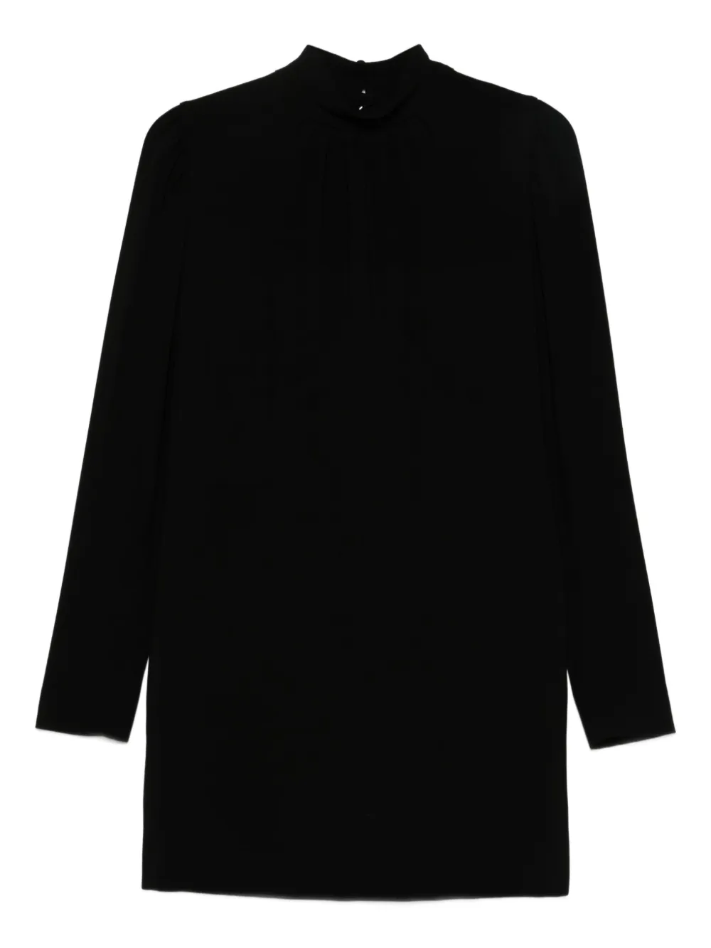 Max Mara high-neck long-sleeve dress Zwart