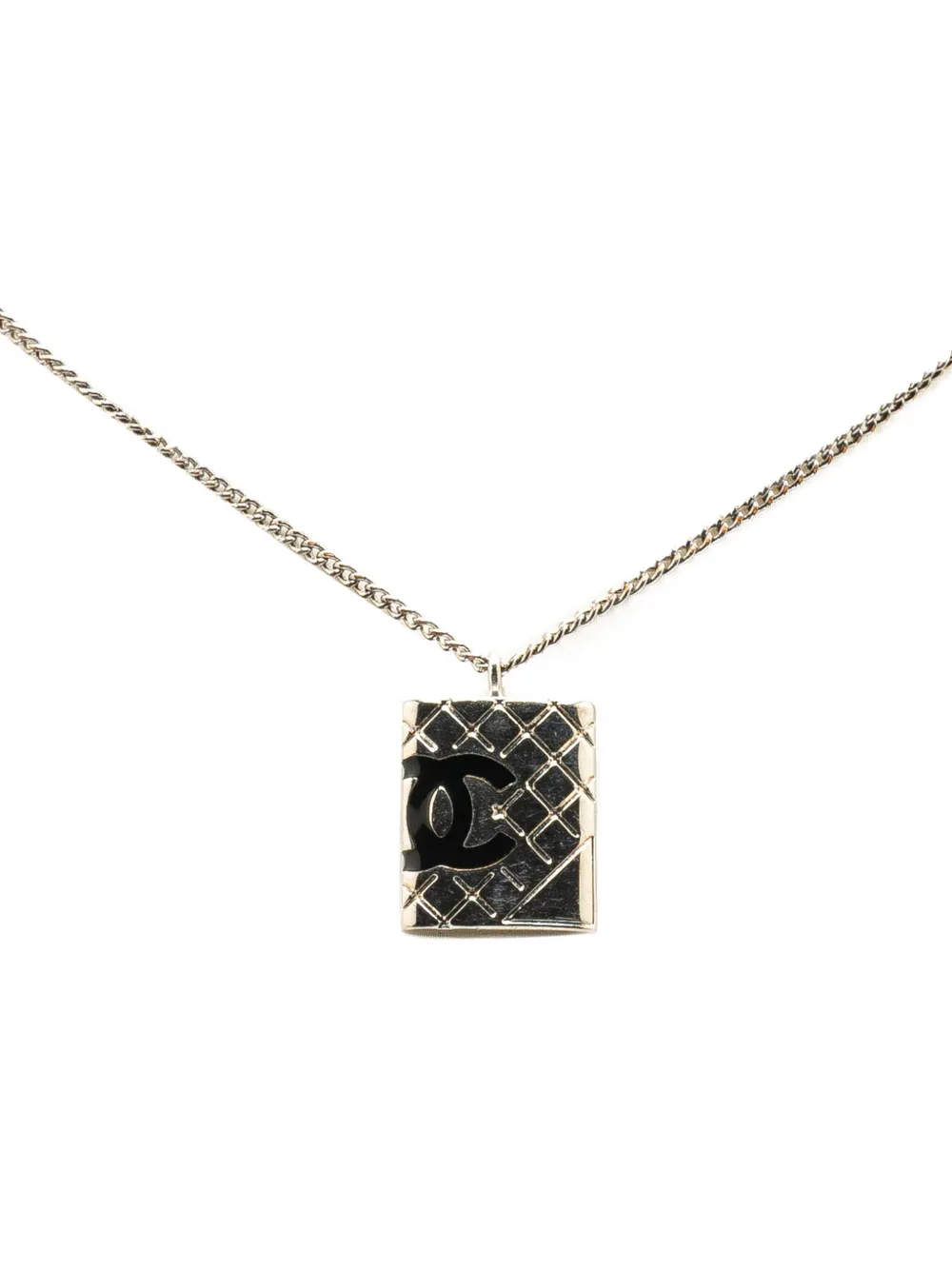 CHANEL Pre-Owned 2005 カンボンライン ペンダント コスチューム ネックレス - ブラック CHANEL Pre-Owned 2005 カンボンライン ペンダント コスチューム ネックレス - ブラック