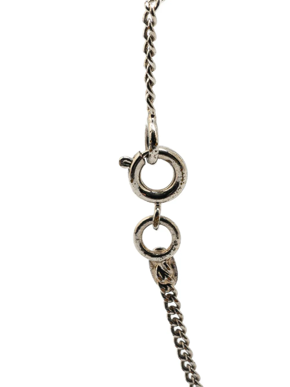 Pre-owned Chanel 2005 Cambon Ligne Pendant Necklace Costume Necklace In Black