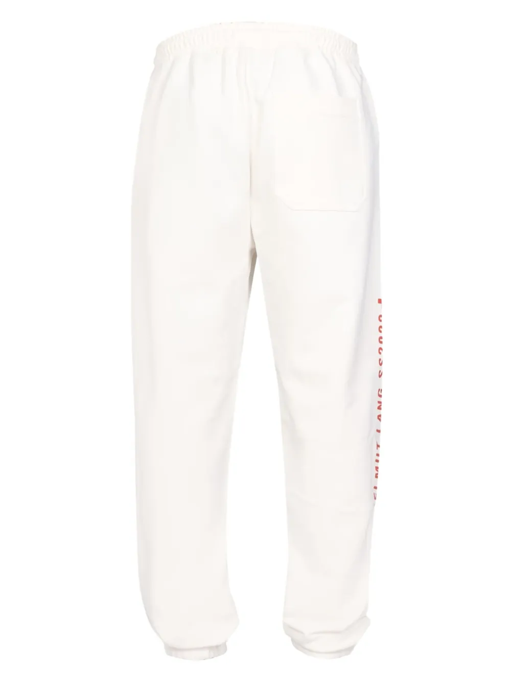 Helmut Lang Broek met trekkoord en grafische print Wit