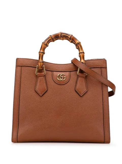 Gucci Pre-Owned bolsa satchel Diana pequeña de piel y bambú 2016-2025