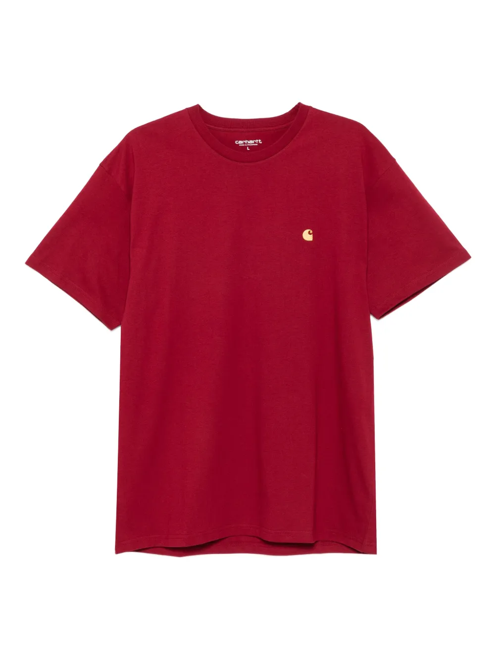 Carhartt WIP Chase T-shirt met geborduurd logo Rood
