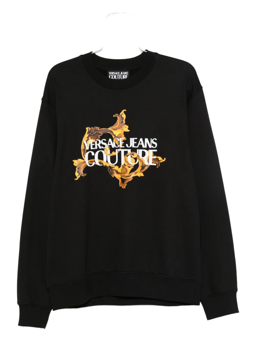 Versace Jeans Couture Sweater met barokprint Zwart