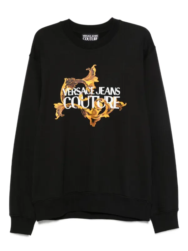 Versace Jeans Couture バロックプリント スウェットシャツ | ブラック 