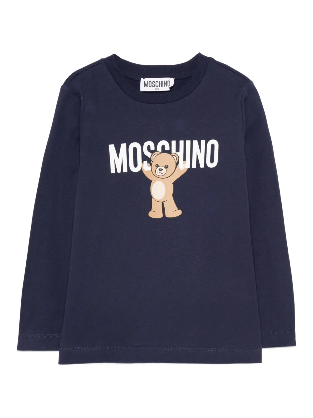 Moschino Kids T-shirt met lange mouwen Blauw