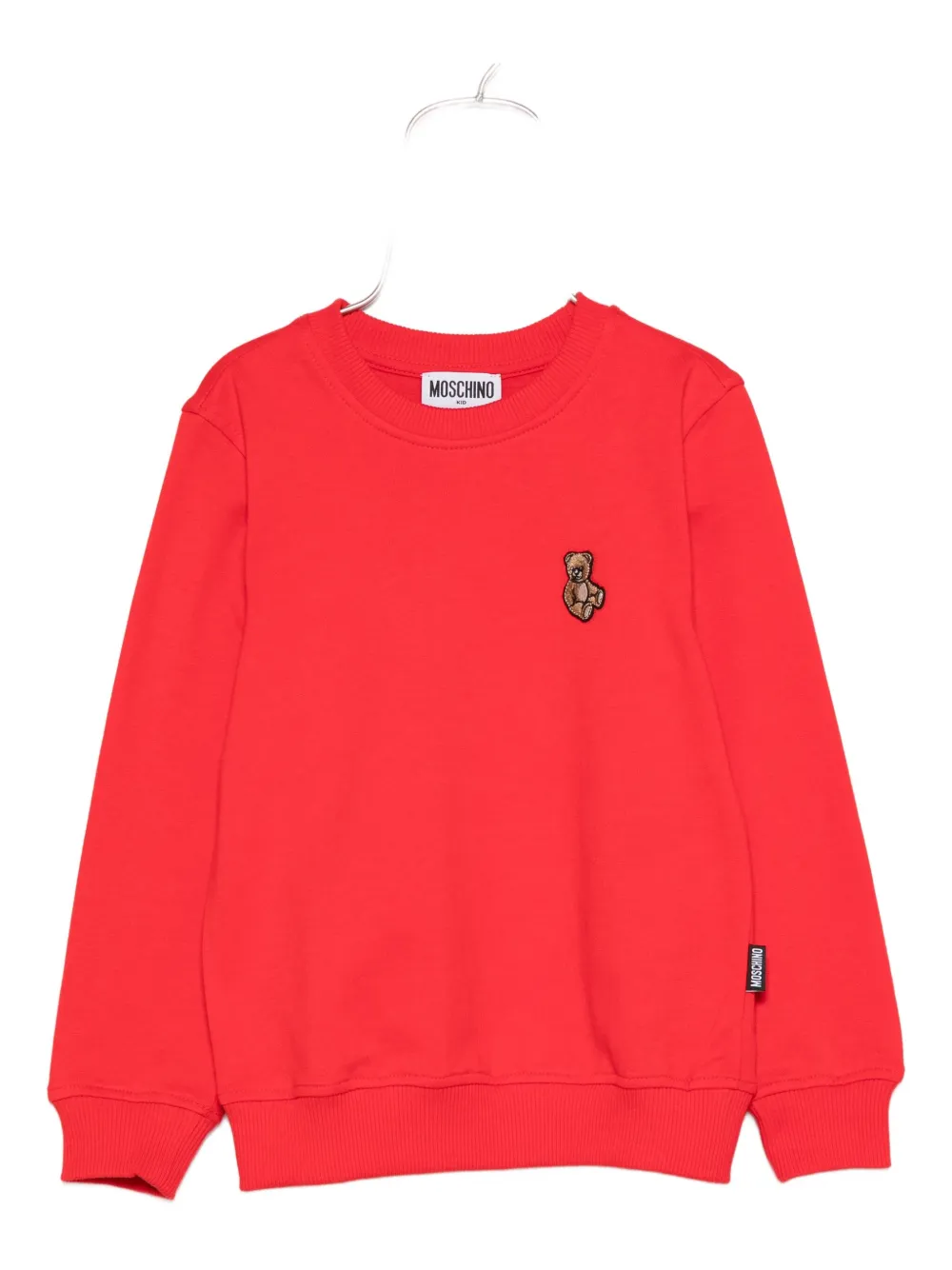 Moschino Kids Sweater met geborduurde teddybeer Rood