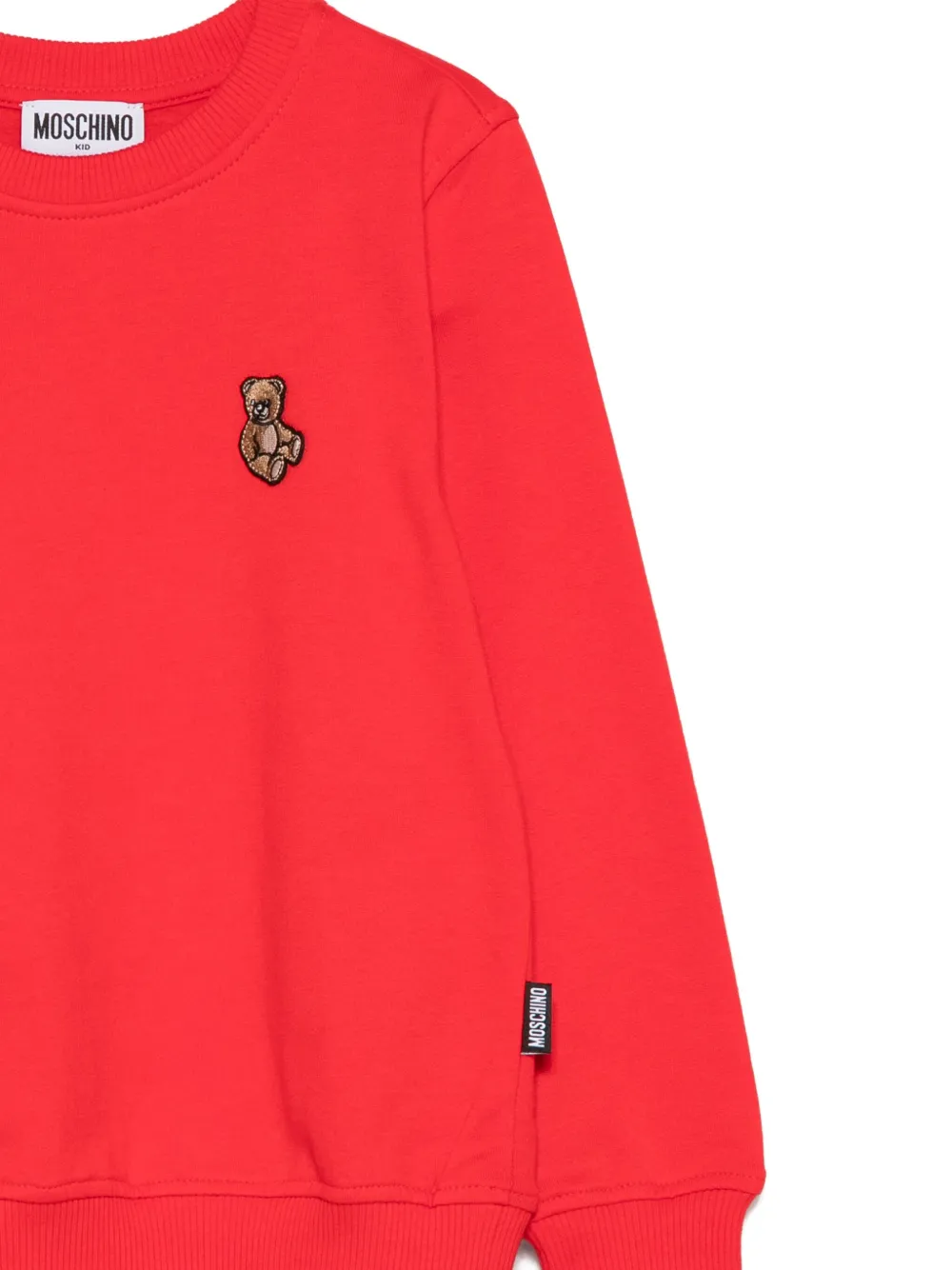 Moschino Kids Sweater met geborduurde teddybeer Rood