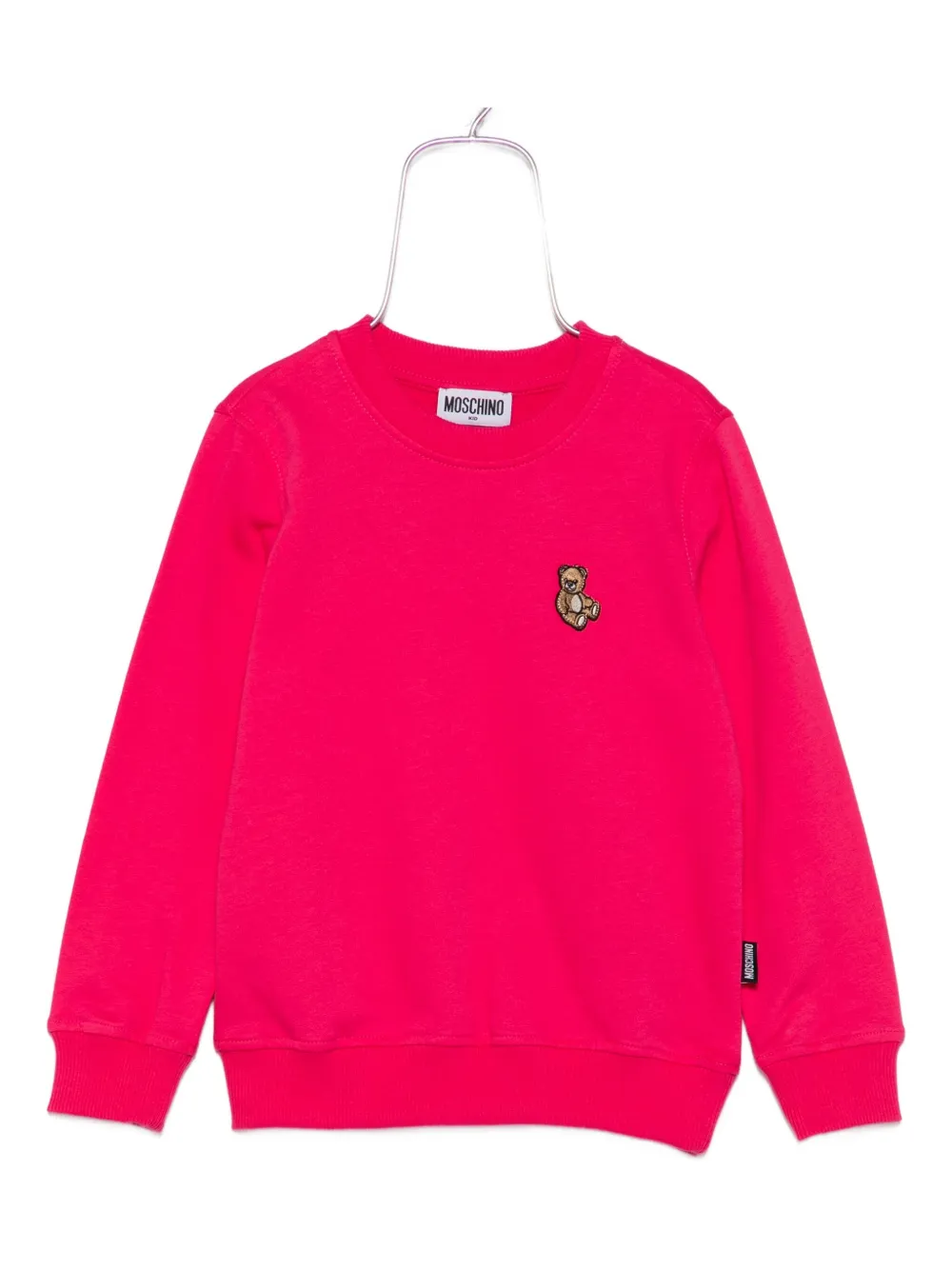 Moschino Kids teddy-embroidered sweatshirt Roze